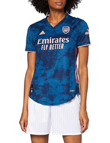 adidas Camiseta de Mujer del Arsenal FC 3rd de la Temporada 2020/21, Mujer, Camiseta, GH6651, Azul Marino/Naranja Claro, Extra-Large