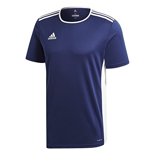 adidas Entrada 39 Camiseta de Fútbol para Hombre de Cuello Redondo en Contraste, Azul (Dark Blue/White), 3XL