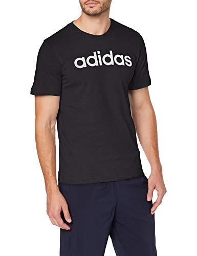 adidas Essentials Linear Logo tee Camiseta, Hombre, Negro (Black/White), M