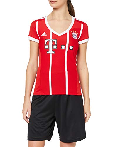 adidas FC Bayern München Home Replica Jersey Women 2017/18 Camiseta de equipación-Línea Munich, Mujer, Rojo (rojfcb/Blanco), L