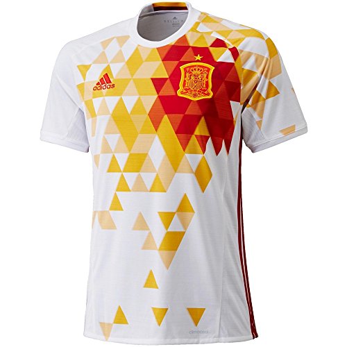 adidas FEF A JSY Camiseta Selección Española de Futbol 2ª Equipación 2015/2016, Hombre, Blanco/Rojo/Amarillo, 2XL