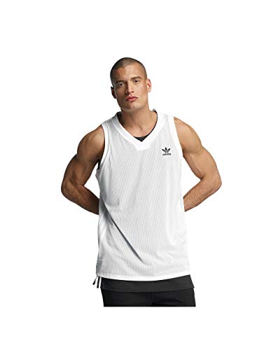 adidas L.A Tank Top – Camiseta de Tirantes para Hombre, Hombre, Color Blanc - (Blanco/Negro), tamaño FR : M (Taille Fabricant : M)