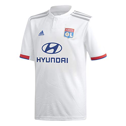 adidas Olympique Lyon Primera Equipación 2019-2020 Niño, Camiseta, White-Collegiate Red-Collegiate Royal, Talla 176