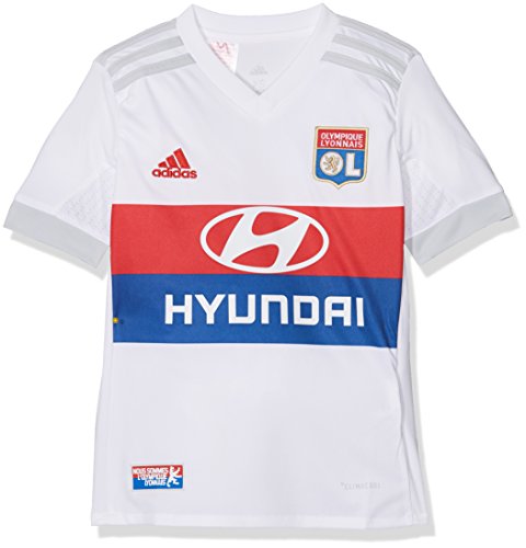 adidas Replica Home Camiseta 1ª Equipación Olympique de Lyon 2017-2018, niños, Blanco (Blanco/rojuni/Reauni/gricla), 164