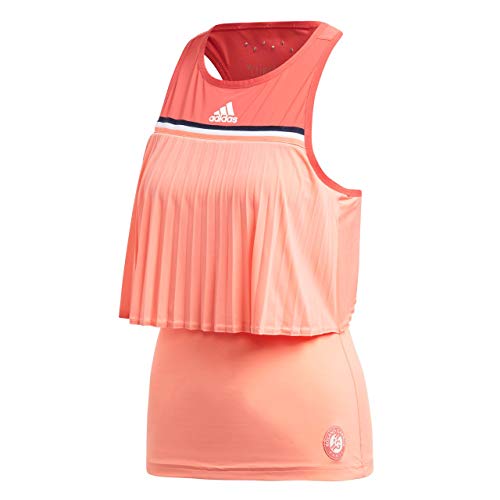 adidas Roland Garros - Camiseta de Tirantes para Mujer, Color Rojo Claro, Coral, XS