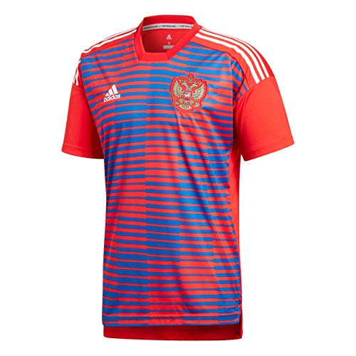 adidas Rusia de Home Pre Match Camiseta, Todo el año, Hombre, Color Red/Poblue, tamaño Medium