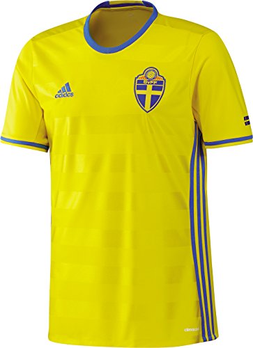 adidas Svff H JSY Camiseta 1ª Equipación-Línea Asociación Sueca de Fútbol, Hombre, Amarillo (amaril/reabri), S