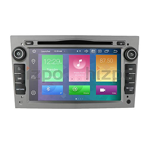 Android 10 Car Radio Reproductor de DVD con Bluetooth Navegación GPS Pantalla táctil de 7 Pulgadas 4G RAM + 64G ROM Compatible con Opel Antara Vectra Crosa Vivaro Zafira Meriva ((Gris))