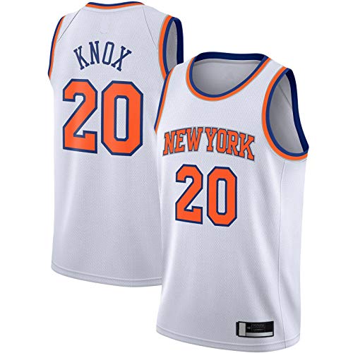 ANMOQI Blanco - Knox Baloncesto Jersey Ropa Nueva Camiseta Kevin Outdoor Knicks #20 2019/2020 Swingman Jersey York Association Edition, blanco, XL