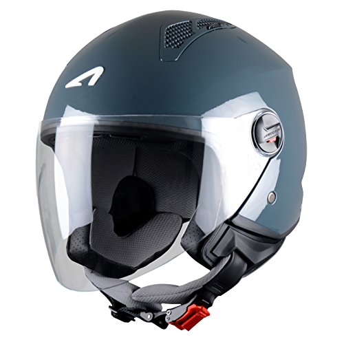 Astone Helmets Mini Jet Army Casco Jet, color Gris Oscuro, talla S
