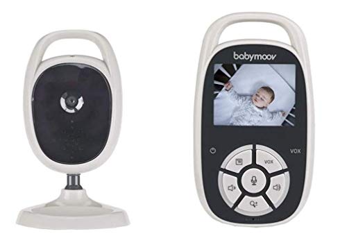 Babymoov YOO See Vigilabebé con Cámara - Pantalla LCD de Color de 2.4" - Visión Nocturna - Kit de Pared - Alcance 250 m - Seguridad bebe