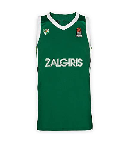 BC Zalgiris Kaunas Camiseta Oficial de Baloncesto para Hombre, Hombre, 1701, Verde, Extra-Large
