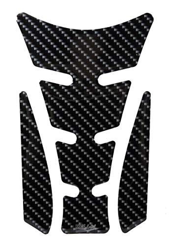 BIKE-label 502998VA - Adhesivo protector para depósito de moto, diseño de carbono, color negro