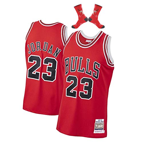 Camiseta de Baloncesto Michael Jordan Chicago Bulls 23# Men, Camiseta de Baloncesto Bordada sin Mangas Retro Unisex, Chaleco Deportivo para Gimnasio, Secado rápido-Red-XL(182~187cm)