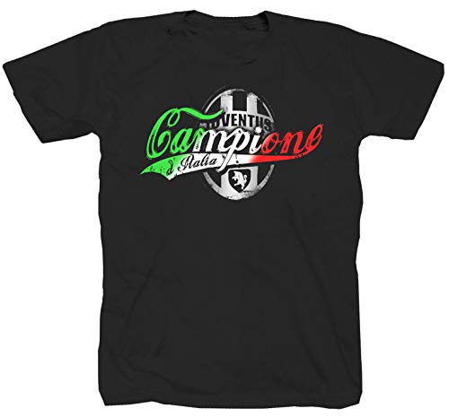 Camiseta de fútbol de Turín Club Ultras de Italia, para fans de Fankurve Ultra Campione, color negro Negro M