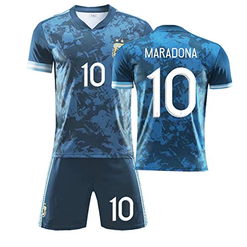 Camiseta De Visitante 2020 Maradona Camiseta De Fútbol De Argentina Traje De Entrenamiento De La Selección Nacional Camisetas Conmemorativas De Los Aficionados,L