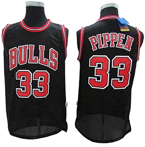 Camisetas De La NBA para Hombre-NBA Chicago Bulls # 33 NBA Scottie Pippen Camiseta De Baloncesto Sin Mangas Camiseta Deportiva, Malla De Tela Transpirable,A,L(175~180CM/75~85KG)