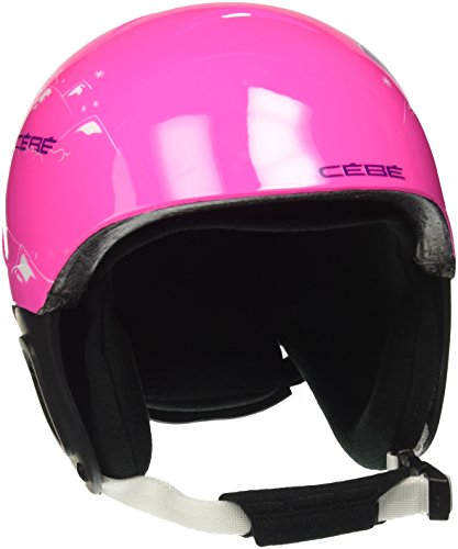 Cébé Pluma Junior Cascos de ski, Niñas, Shiny Pink Bear, 48-51 cm