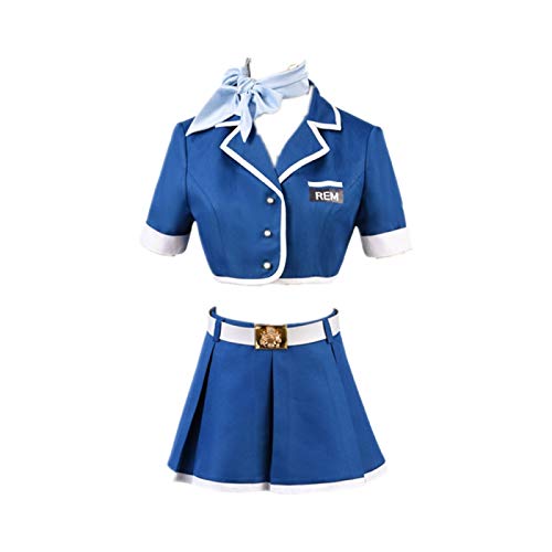 CHANGL 6 uds Re 0 Re Zero LEM Anime Cosplay traje de asistente de vuelo uniforme de azafata vestido JK trajes falda bonita de alta calidad