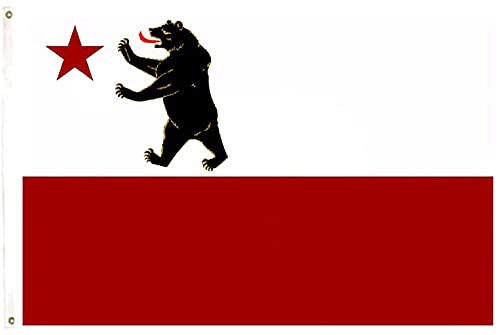 CHENYYY Bandera del Estado de California Reproducción Digital del Primer Oso Banner 28x40 pulgadas