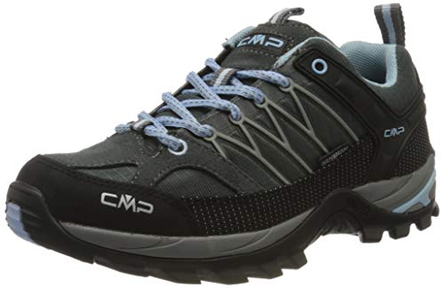 CMP – F.lli Campagnolo Rigel Low Wmn Trekking Shoe WP, Zapatillas de Senderismo Mujer, Graffite Azzurro 77bd, 37 EU