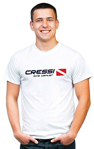 Cressi Dive Center Camiseta, Hombre, Blanco, S