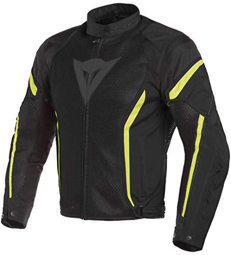 Dainese Air Crono 2  textil para moto chaqueta negro/negro/fluorescente amarillo