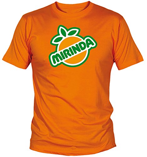 Desconocido Camiseta Mirinda Adulto/niño EGB ochenteras 80´s Retro (XL, Naranja)