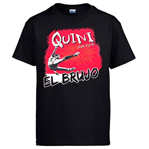Diver Camisetas Camiseta Homenaje a Quini El Brujo del fútbol - Negro, L