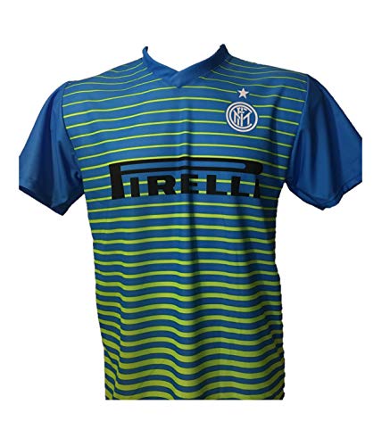 DND DI D'ANDOLFO CIRO Camiseta de fútbol del Inter Away Sprite de color verde y azul neutro, sin impresión en la parte trasera, réplica autorizada 2015 – 2016, tallas de niño, Verde, 6 años