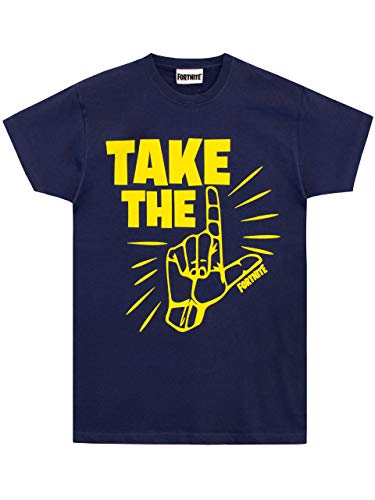 Fortnite Take The L - Camiseta, 100% Cotton para niño [7-8 años] [azul]