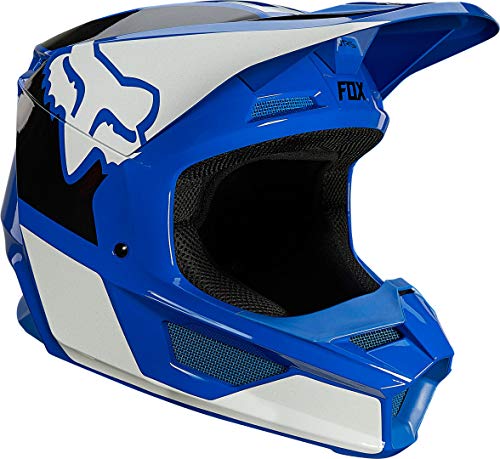 FOX V1 REVN Casco de motocross juvenil azul/blanco S (47/48)