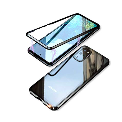 Funda Protectora 360º para Samsung Galaxy S20 Plus - Carcasa Completa con marco de aluminio - Funda Transparente con Adsorción magnética para Samsung Galaxy S20 Plus