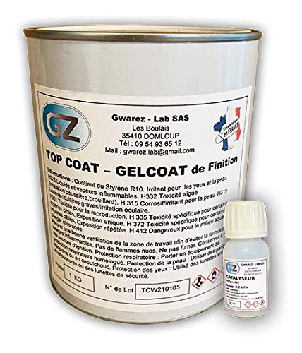 Gelcoat Blanco Gel Coat 1 Kg Barco para Fibra de Vidrio + catalizador