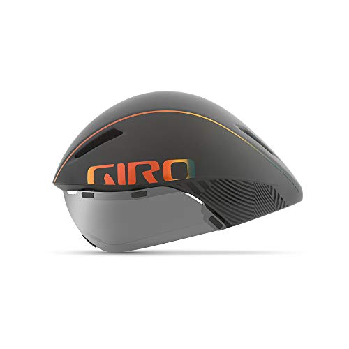 Giro Aerohead MIPS Aero/Tri Casco de Ciclismo, Unisex, Gris Mate/Cromo Fuego, M