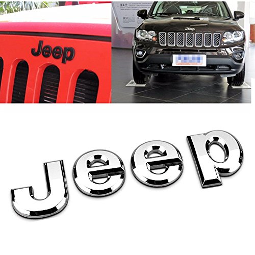 Hanway Jeep frontal 3d pegatina emblema para el capó para palabras Jeep cabeza capucha Logo adhesivo Wrangler Grand Cherokee Liberty brújula