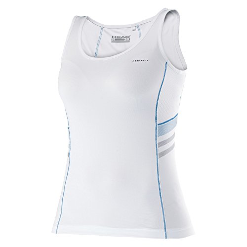 Head Club Camiseta, Mujer, Blanco/Azul (WHBL), XS