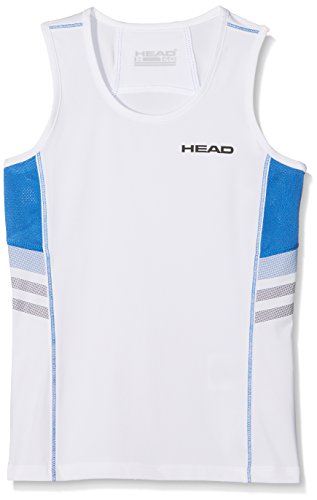 Head Club Tank - Camiseta para niña, Color Blanco/Azul, Talla 9-10