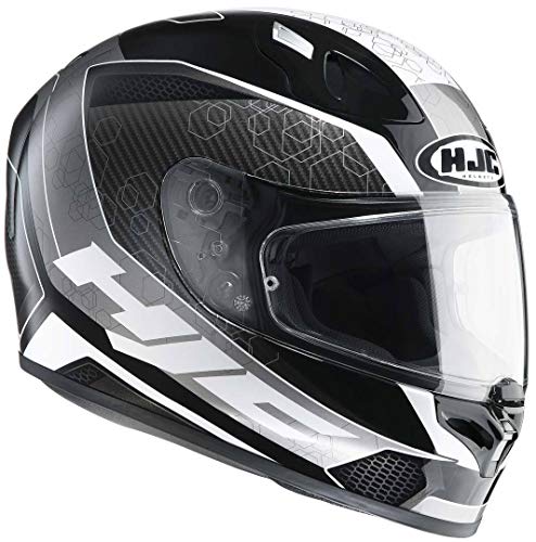 HJC 125705M - Casco de Moto, Negro/Gris, Talla M