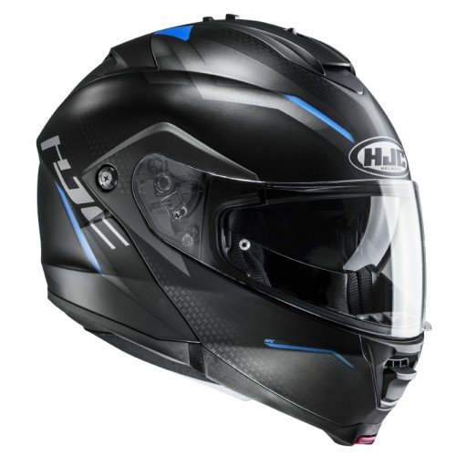 HJC Helmets 2377_25373 Casco de Moto IS MAX II Dova MC2SF, Hombre, Color Negro, Large