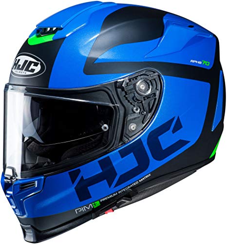 HJC Helmets Casco de moto NC RPHA 70 BALIUS MC2SF, Negro/Azul, L