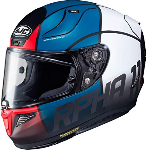 HJC Helmets Casco RPHA 11 Quintain azul, rojo y blanco, XXL (62/63)