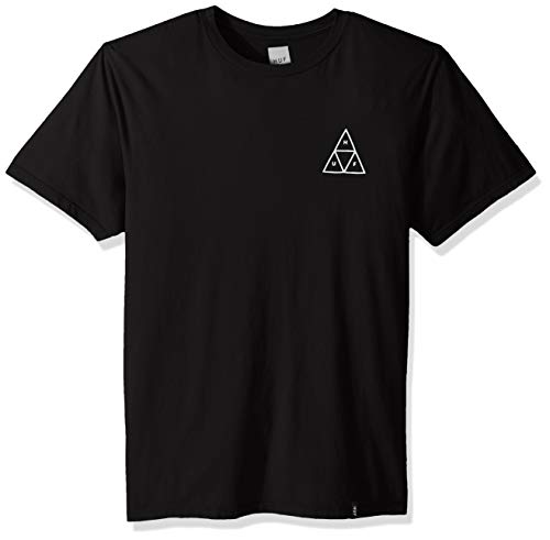 HUF Essentials TT S/S tee Camiseta, Negro, M para Hombre