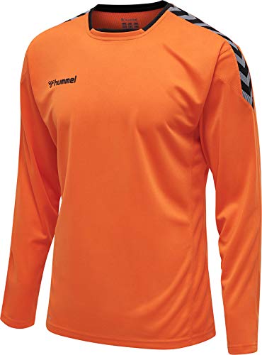 hummel hmlAUTHENTIC Poly Jersey L/S Camiseta, Hombre, Naranja Claro, Large