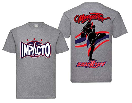 IMPACTO-Camiseta Muay Thai Gris (M)