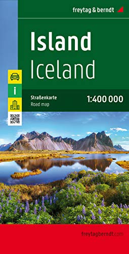 Islandia, mapa de carreteras. Escala 1:400.000. Freytag & Berndt.: Cityplan, Ortsregister, Entfernungen in km: AK 9701 (Auto karte)