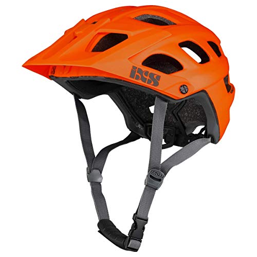IXS RS EVO - Casco para Bicicleta de montaña (Talla 54 a 58 cm), Color Naranja