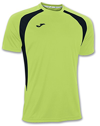 Joma Champion III Camiseta, Hombres, Verde Flúor-Negro-021, S