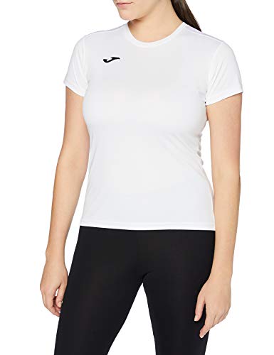 Joma Combi Camiseta Deportiva para Mujer de Manga Corta y Cuello Redondo, Blanco (White), S