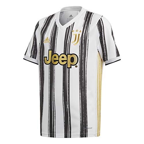 Juventus Camiseta de la temporada 2020/2021, para niño, 100 % producto oficial, 100 % original. Elige la talla, Blanco y negro, Taglia 7/8 anni